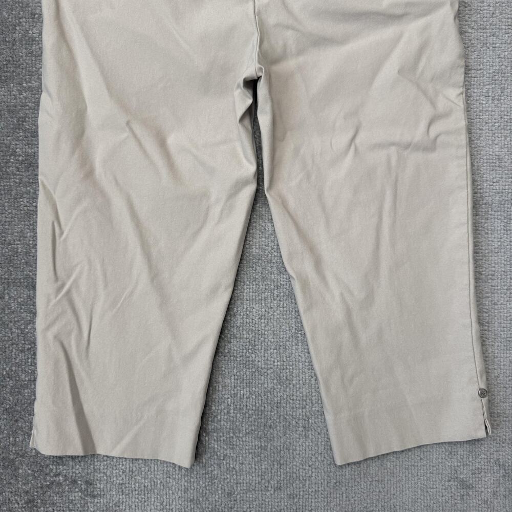 Chico's Pants Womens 4 Beige Stretch Pull On Capri Straight Leg Twill Casual - Picture 12 of 12